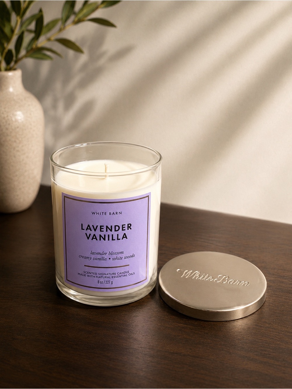 White Barn Lavender Vanilla Single-Wick Candle
